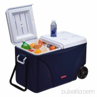 Rubbermaid 75 qt 5-Day Wheeled Ice Chest, Blue   550431820